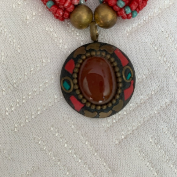 Very unique Native American type long necklace - Picture 3 of 7